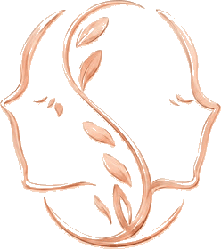 SAJORA emblem — two profiles and a growing leaf